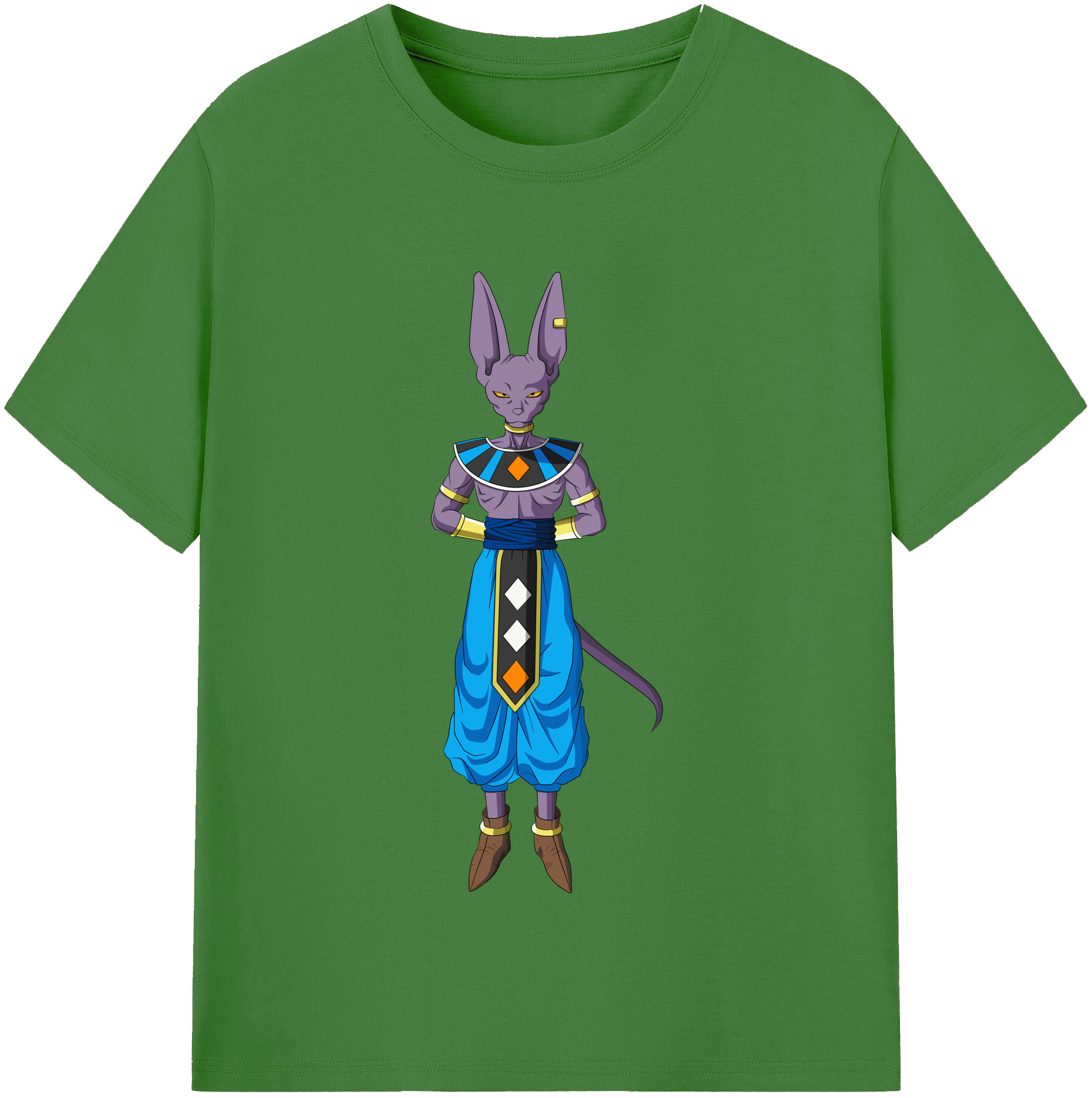 （画像用） ドラゴンボール ビルス 破壊神ビルス DRAGON BALL Beerus Birusu レディースカジュアルプリントTシャツ（綿100％）
